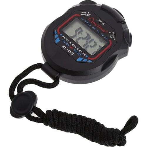 Digital Professional Handheld LCD Chronograph Sports Timers Stop Watch With Straps New 2019