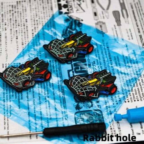 Lets & Go!! Hand-made Anime Metal Badges BEAK SPIDER Pins 4WD Luminous Brooch Peripheral Painted Metal Nostalgic Toy Brooch