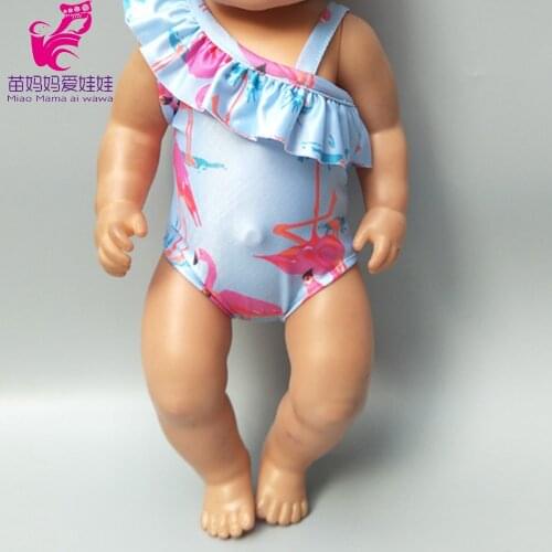 Baby Doll Swim Clothes for 43cm Reborn doll swimming clothes 18 inch doll bikini