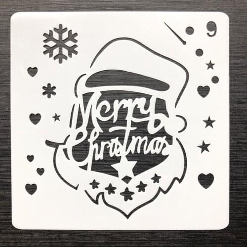 DIY Craft Christmas Layering Stencils For Walls Painting Scrapbooking Stamp Album Decor Embossing Paper Card Template