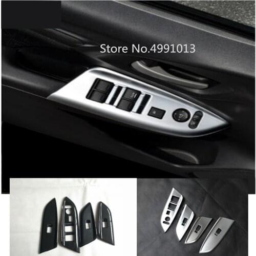 For Honda Fit Jazz 2017 2018 2019 Car Inner Door Window Glass Panel Armrest Lift Switch Button Trim Frame 4pcs