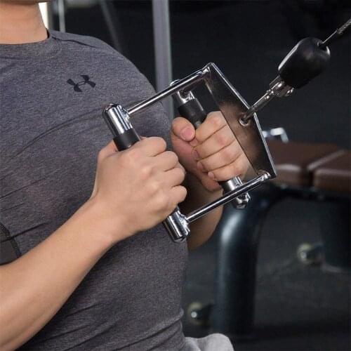 Fitness Lat Pull Down Bar Rowing V-bar T-Bar Handle Grip Gym Home Pully Cable Machine Attachment Barbell Deadlift Squat Platform