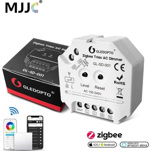 GLEDOPTO Zigbee Dimmer 220V Push Switch 2.4G Remote Control Dimer Smart Home Wifi 230V 110V AC Triac Dimmer for LED Lamp 220V