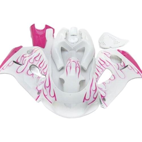 Motorcycle fairing kit for SUZUKI SRAD GSXR600 GSXR750 1996 1997 1998 1999 2000, Pink flames Fairings GSXR 600 750 PL65