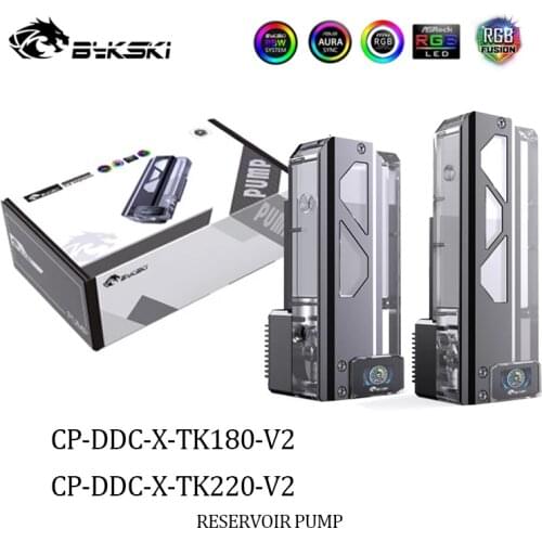 BYKSKI Reservoir Length 180mm/220mm*81mm*73.8mm Acrylic Water-Cooled Tank / Reservoir with OLED Temperature Display /A-RGB Light