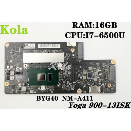 FRU 5B20K48454 For Lenovo Yoga 900-13ISK Yoga 900 BYG40 NM-A411 laptop Motherboard With CPU I7-6500U 16G RAM 100% fully tested