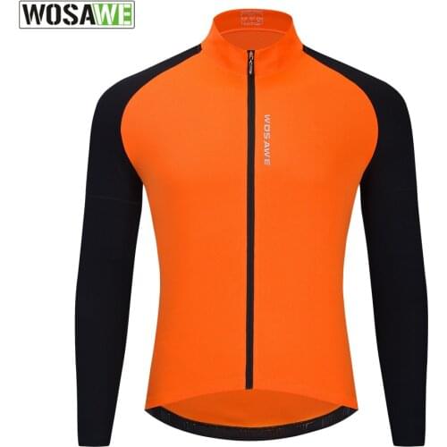 WOSAWE Cortavientos Ciclismo Hombre Cycling Jersey Riding Mountain Bike Autumn Mens Shirt Windproof Breathable Cycling Wear