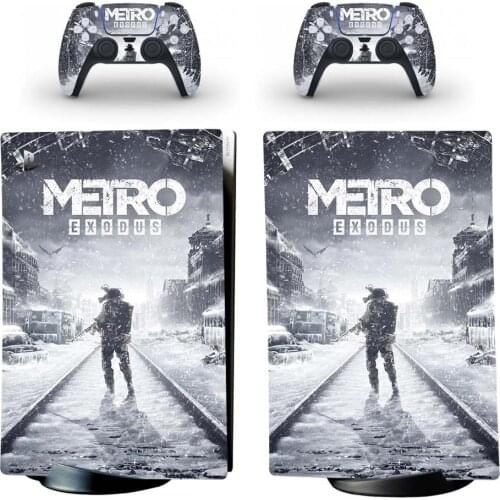 Metro Exodus PS5 Digital Edition Skin Sticker Decal Cover for PlayStation 5 Console and 2 Controllers PS5 Skin Sticker Vinyl