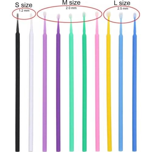 Eye Lashes Mascara Wands Micro Applicator Brush Clean Compatible Disposable Eyebrow Brush for Eyelash Extension Makeup Tools