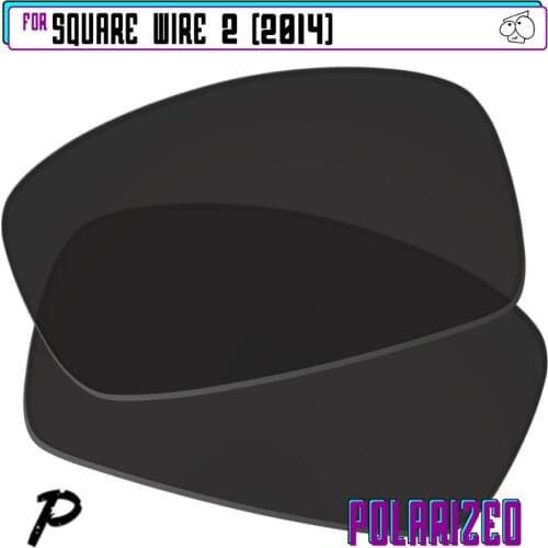 EZReplace Polarized Replacement Lenses for - Oakley Square Wire 2 (2014) Sunglasses - Black P