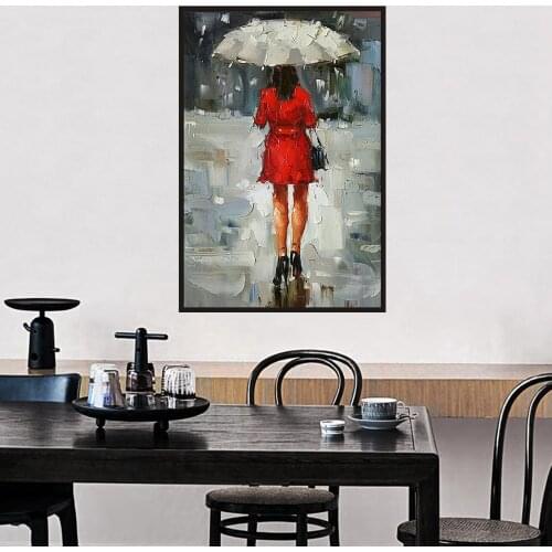 Gift Christmas Decorations for Home Artwork Hand Painted Canvas Oil Painting Knife Painting Picture Wall Art for Living Room Top