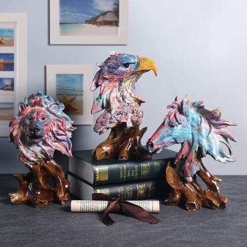 Lion Statue,Eagle Sculpture,Horse,Wolf Figurines,Home Table Decoration Accessries,Modern Aesthetic Room Decor,Desktop Ornaments