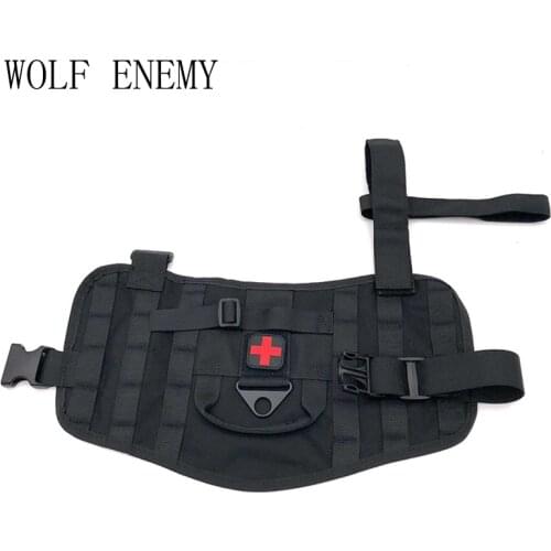 Tactical Molle Dog Vest Outdoor Military Pet Dog Clothes Harness with 1000D Nylon and Breathable Air Mesh Dog