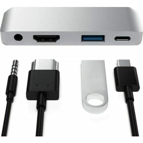 Type-C USB Hub Replacement For iPad Pro Hub C To 4k HD 3.5mm Interface Extension Hub USB PD Adapter Docking Station