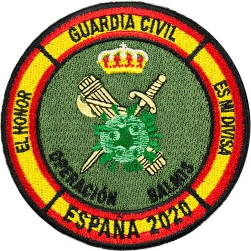 Guardia Civil Espana Embroidery Patch Hook and Loop Badge for Clothing Spanish Army Military Appliqued Free Ship DIY Accessories