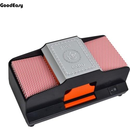 1-2 Deck Deluxe Automatic Machine Playing cards shuffler Casino SHUF CARD Automatic Poker Card Shuffler 1pcs