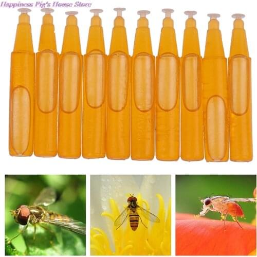 10Pcs/Bag Fruit Fly Attractant 2ml Trap Bait Beekeeping Beehive Tool Killer Swarm Trapping Tool Liquid with 2 Type