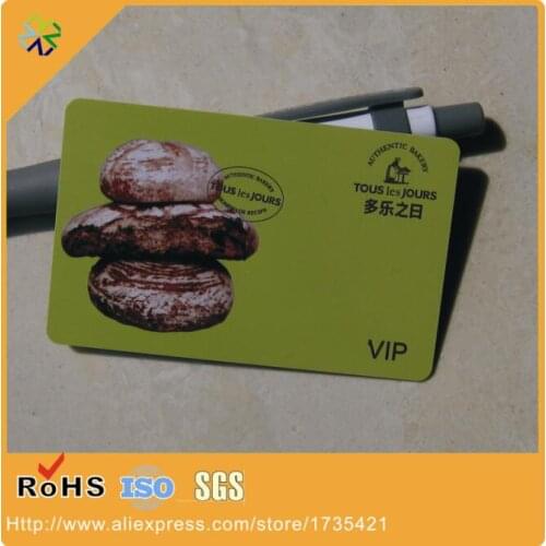 1000pcs/lot factory price 0.76mm thickness glossy surface effect plastic pvc printing hotel vip card