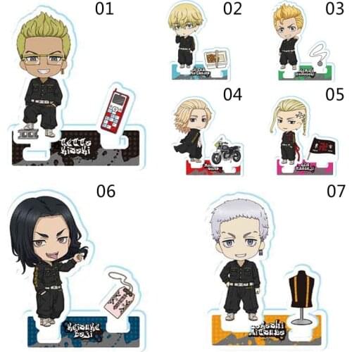 2021 Anime Tokyo Revengers Character Figure Stand Model Cosplay Manjiro Ken Takemichi Hinata box Acrylic Figure Model gift