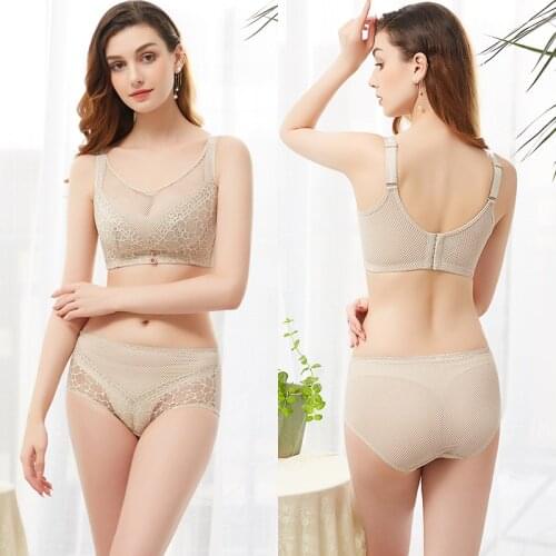 2 Pcs/lot Women Wireless Bras Full Coverage Large Size Underwear Non Padded Lace Minimizer Bra 75-120 85 90 95 100 105 110ABCDE