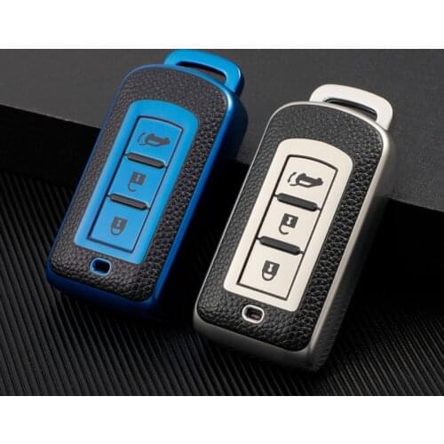 TPU Car Key Case Cover for MITSUBISHI OUTLANDER 3 Lancer 10 L200 ASX Colt Pajero sport ECLIPSE CROSS Key Ring