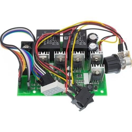 DC10-55V Motor Speed Controller Electric PWM Control Regulator with Reversible Switch Drive Module Input 60A 12V 24V 36V 48V