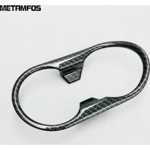 For MG Zs SUV 2017 2018 Carbon Fiber Cup Holder Water Bottle Decoration Frame Molding Sticker Interior Accessories Car Styling