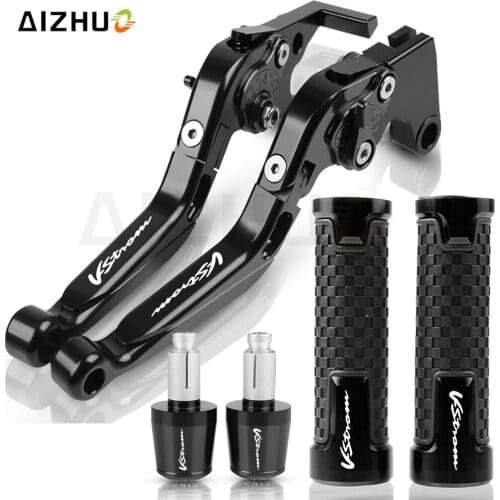 FOR SUZUKI DL 1000 DL1000 V-STROM 2002-2016 2015 2014 Motorcycle Hand Grips Ends Vstrom CNC Brake Clutch Levers Handle Bar End