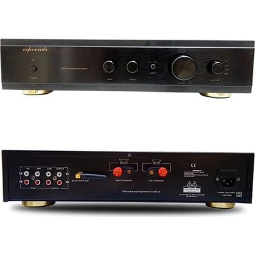 400W*2 home full-frequency power amplifier, 2.0 fever HiFi high-power floor box bookshelf box pure power amplifier theater audio