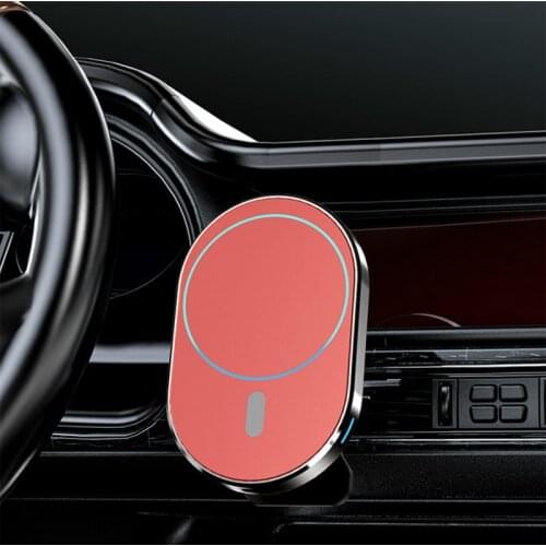 15W Magsafe Magnetic Wireless Charger Holder IPhone 12 Mini Pro Max Wireless Fast Charger Mount Wireless Adapter Car Phone Stand