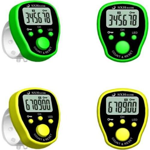New multifunctional 5 channels 6-digital Led backlight Muslim finger tally counter tool