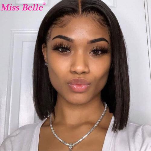 Bob Lace Front Wigs For Women Short Human Hair Bob 4x4 Lace Closure Wig Natural Hairline Brazilian Straight Lace Front Bob Wigs