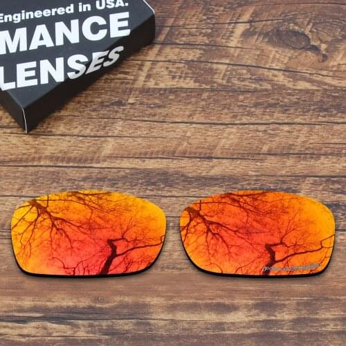 ToughAsNails Resist Seawater Corrosion Polarized Replacement Lenses for Oakley Fives Squared Sunglasses Orange Red Mirrored