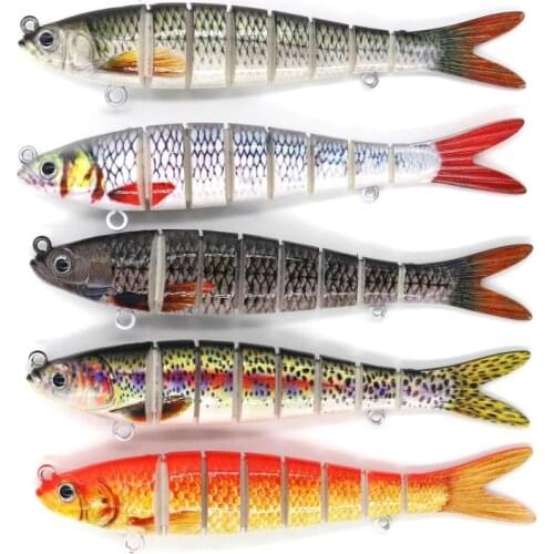 13.5cm/26g Jointed Swimbait Wobblers Pike Fishing Lures Artificial Multi Jointed Sections Hard Bait Carp Fishing Tackle