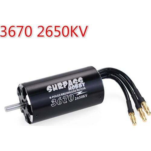 RC Boat Motor 3660 3500KV 3670 2650KV 4 Poles Brushless Motor 800-1000mm for 1/10 1/8 RC Car Traxxas SURPASS HOBBY