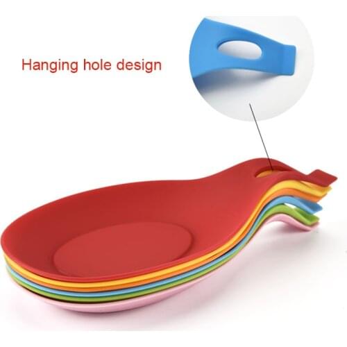 Silicone Spoon Mat Holder Pad Heat Resistant Placemat Eggbeater Accessory For Kitchen S55
