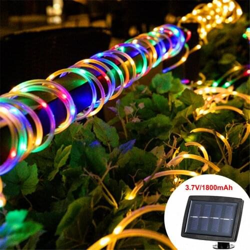 Highlight Solar Panel Fairy LED string Light Outdoor 3.7V/1800mAh Waterproof IP65 Decorated Christmas Party Wedding Garden Light