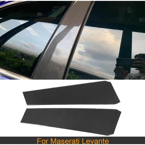 Car Door Column Decoration For Maserati Levante 2016-2020 Car Side Door B C Pillar Decoration Trim Stick On Carbon Fiber