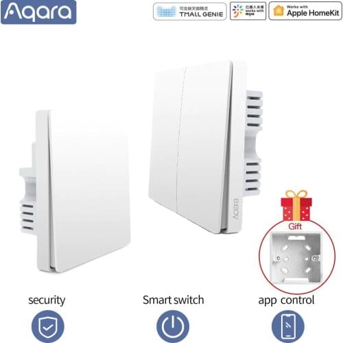 Aqara Wall Switch Smart ZigBee Neutral wire Fire Wire Light Remote Control Wireless Key Wall Switch Zigbee for MiHome APP