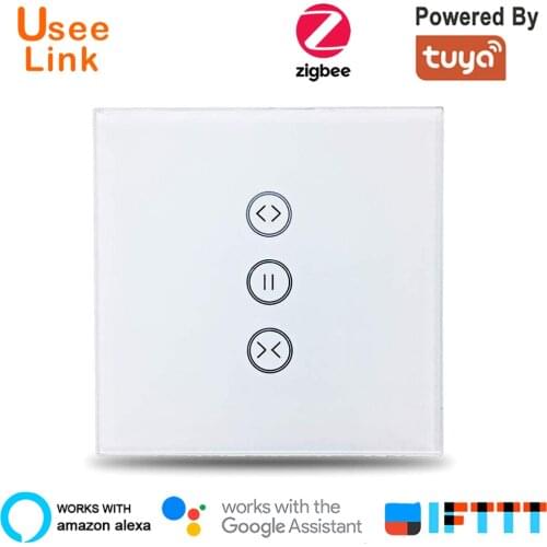 Zigbee Smart Curtain Switch EU/US for Roller Shutter Electric motor Google Home Alexa Voice Control DIY Smart Home power by Tuya