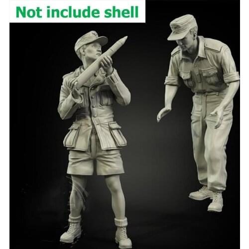 Unassambled 1/35 ancient crew include 2 (NO shell ) Resin figure miniature model kits Unpainted