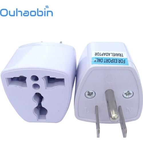 Ouhaobin Universal EU UK AU to US USA Canada AC Travel Power Plug Adapter Converter Gift Oct 27 Dropship