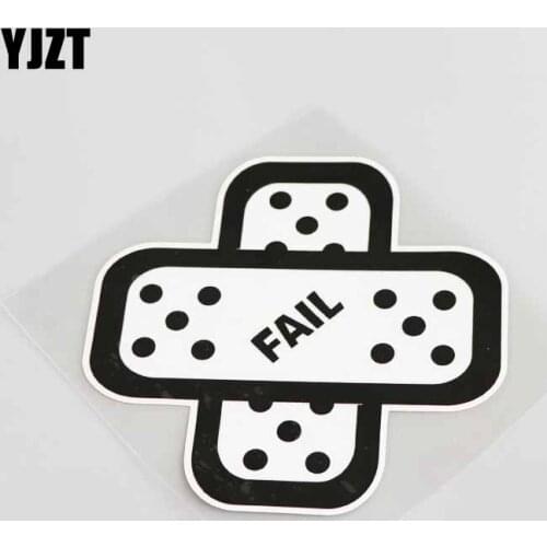 YJZT 11.5CM*11.2CM Cartoon Interesting Car-styling Band Aid Car Sticker Decal PVC Graphical 13-0025