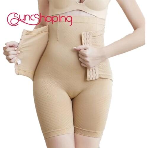 Women Waist Trainer Panties 3 Buckle Shorts Women High Waist Body Shaper Butt Lifter Shapewear Seamless Underwear Corset Plus