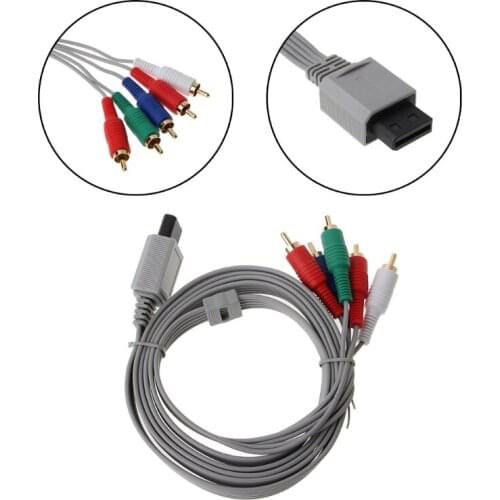 1.8m Component 1080P HDTV AV 5RCA Adapter Cable for nintendo Wii Console