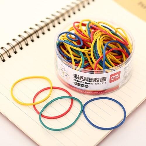 1Pack 50g Colorful Round Rubber Band Ring Office Accounting Bundling Supplies High Elasticity Easy to Distinguish Home 3219