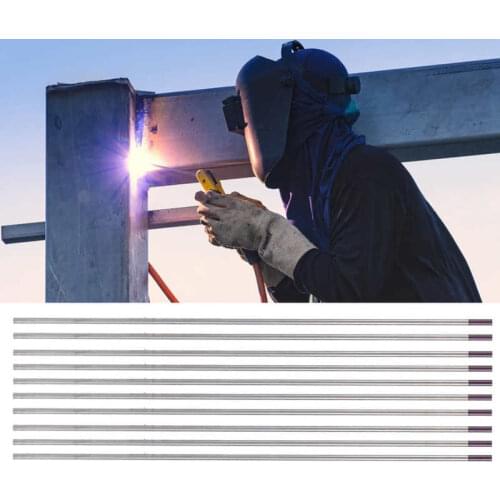 10Pcs Welding Tungsten Rod Zirconium Electrode Arc Needle Equipment Purple 2.4mm*175mm WES