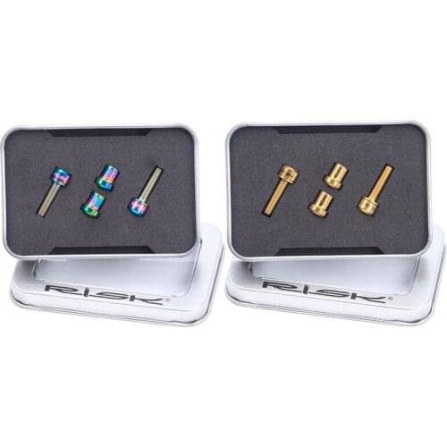 2set Titanium Alloy Bicycle Handlebar Stem Bolts M5×18mm MTB Bike Fixed Screws PXPF