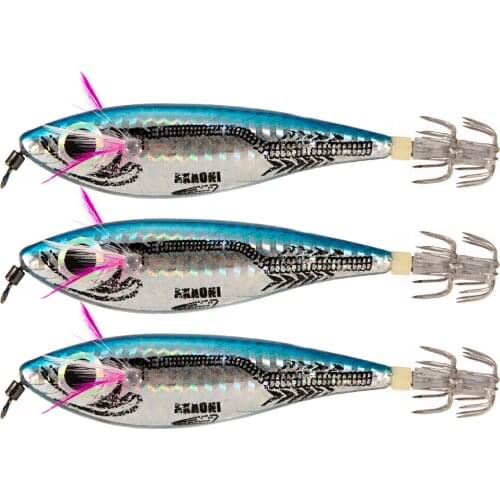 3pcs Squid Jig Artificial Hard Fishing Lures Artificial Plastic Fishing Lure Hard Bait Jig Fishing Wobblers Diving Crank Bait
