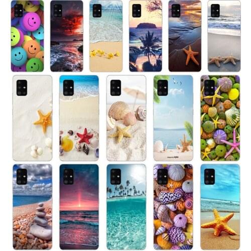 314FG A yellow sea star by the sea Soft Silicone Tpu Cover Case for Samsung Galaxy A20 A20E A20S A40 A31 A41 A51 A71 case